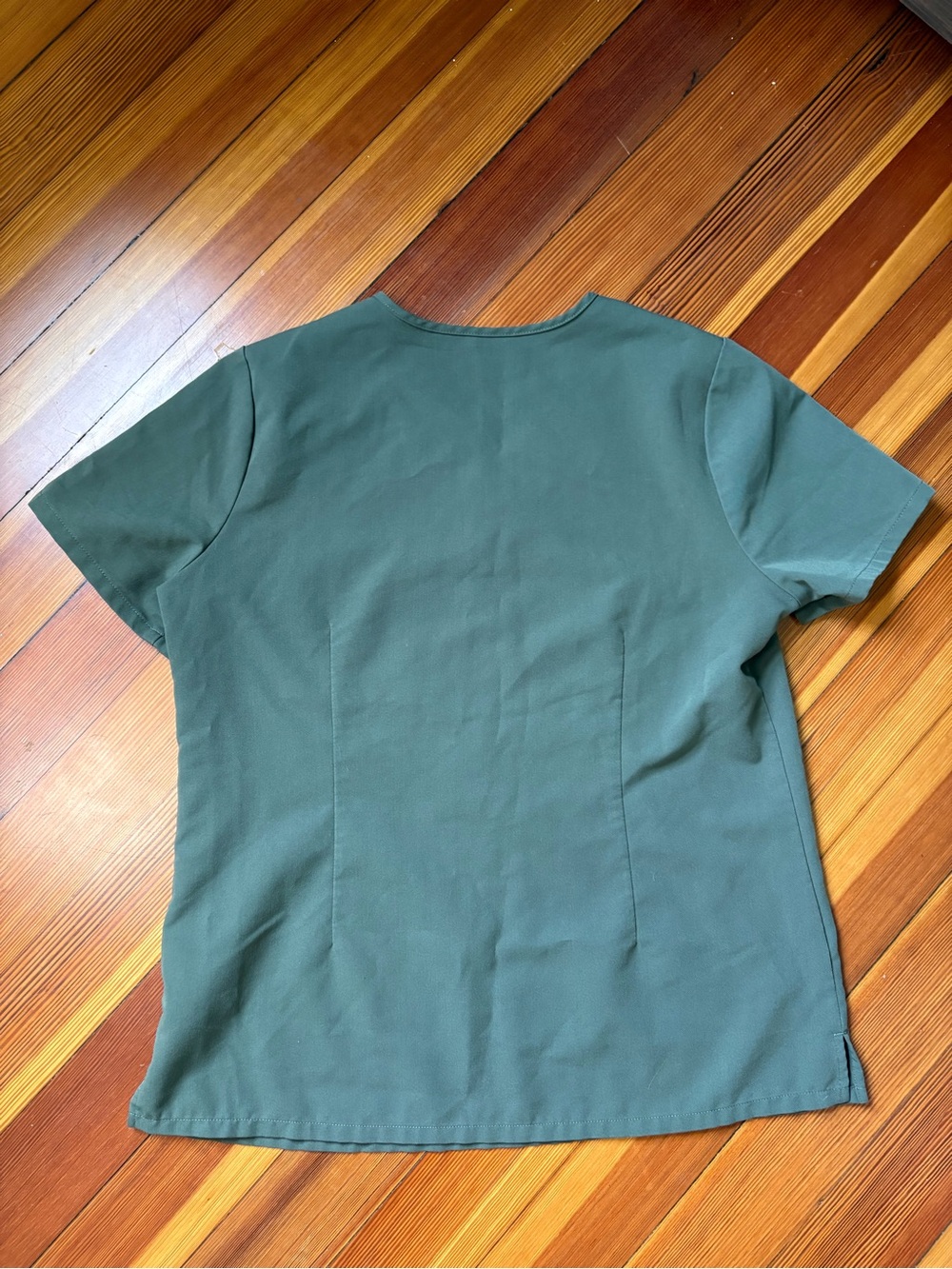 Moss Green Figs Scrub Top - Picture 2 of 2